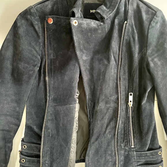 Mango - Blue Suede Jacket - Picture 3 of 13